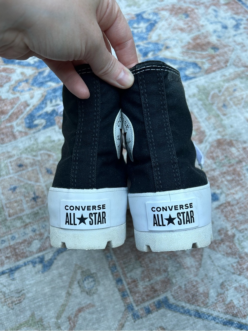 Converse All Star Lugged Platform High Tops Sneaker Black/White | Women’s 7.5 - Picture 5 of 11